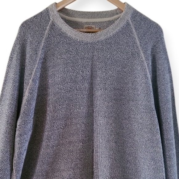 Faherty Whitewater Crewneck Pullover Sweater Grey Blend Size 2X French Terry - Picture 6 of 17